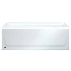 Bootz 011-3302-00/2302 KONA Bathtub, 34 Gal Capacity, 54 In L, 30 In W, 15-1/4 In H, Alcove Installation, Steel, White