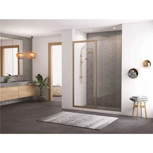 Coastal Shower Doors L24IL16.69N-C Legend 39.5 In. To 41 In. X 69 In. Framed Hinged Shower Door With Inline Panel In Brushed Nickel With Clear Glass 1 Coastal Shower Doors L24IL16.69N-C Legend 39.5 In. To 41 In. X 69 In. Framed Hinged Shower Door With Inline Panel In Brushed Nickel With Clear Glass