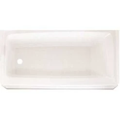 Swan BT-3060L-010 60 In. Fiberglass Left Drain Rectangular Alcove Bathtub In White