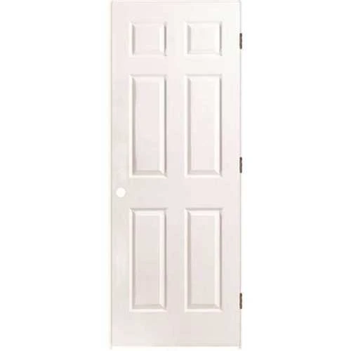 Masonite 30 X 80 RH 6-PNL PH 30 In. X 80 In. Textured 6-Panel Primed White Right Handed Hollow Core Composite Single Prehung Interior Door 1 Masonite 30 X 80 RH 6-PNL PH 30 In. X 80 In. Textured 6-Panel Primed White Right Handed Hollow Core Composite Single Prehung Interior Door
