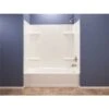 Mustee 53WHT Durawall Model 30 In. X 60 In. X 58 In. Easy Up Adhesive Bathtub Surround In White