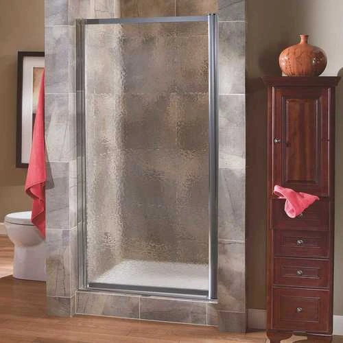 Foremost TDSW3565-OB-SV Tides 33 In. To 35 In. X 65 In. Framed Pivot Shower Door In Silver With Obscure Glass With Handle 1 Foremost TDSW3565-OB-SV Tides 33 In. To 35 In. X 65 In. Framed Pivot Shower Door In Silver With Obscure Glass With Handle