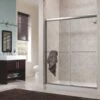 Foremost CVSS4872-CL-SV Cove 48 In. X 72 In. H Semi-Framed Sliding Shower Door In Silver With 1/4 In. Clear Glass