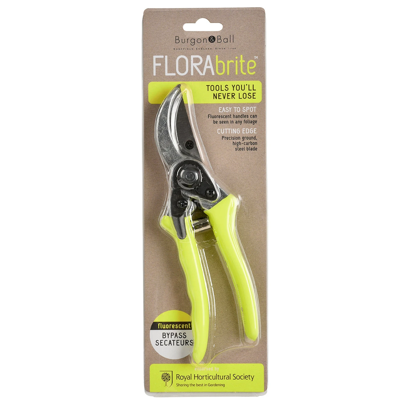 FloraBrite® Yellow Bypass Secateurs 2 FloraBrite® Yellow Bypass Secateurs - Image 2