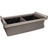 Hafele 807.77.622 Divided Deep Drawer, TAG ENGAGE 24" Matt Nickel With Slate Fabric, 24" Width Slate Fabric, Matt Nickel